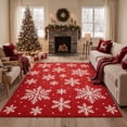 thumbnail image 6 of KUETH 2'x5' Christmas Machine Washable Runner Rug, Non-Slip Rugs for Kitchen, Hallway and Entryway, Red, 6 of 8