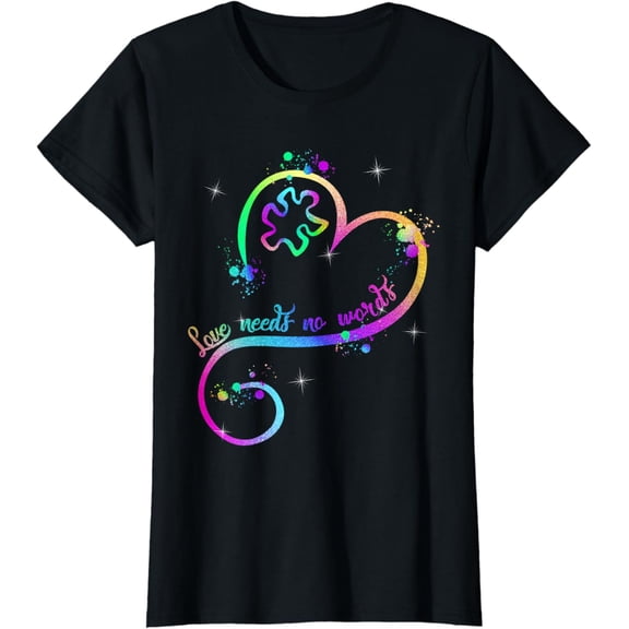 Women Love Needs No Words Autism Awareness Month T-Shirt mens t shirt,black,women,funny,misfits,men,journey