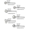 thumbnail image 5 of Women’s L-Shaped Stainless Steel Nose Stud Value Pack with Clear Crystal, 5 of 5