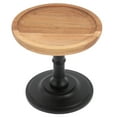 thumbnail image 4 of EXHUMKY Brown Wooden Cake Stand for Home Use, Perfect for Serving Appetizers, Desserts, and Party Treats, 4 of 7