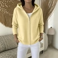 thumbnail image 4 of NSLGXD Hooded Zip up Knit Cardigan for Women Oversized Long Sleeve Solid Lightweight Sweater Jacket Casual Loose Fit Fall Winter Outerwear Tops S-3XL, 4 of 5