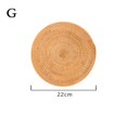 thumbnail image 1 of Natural Rattan Coasters Woven Cup Pad Tea Drink Mat Kitchen Insulation K, 1 of 9