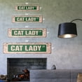 thumbnail image 2 of CAT LADY Vintage Plastic Street Sign cat breed feline kitty kitten | Indoor/Outdoor |  24" Wide, 2 of 4
