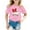 Pink, variant on WOYY Big Girls Casual T Shirt Baseball Printed Short Sleeve T-Shirt Summer Sport Tee Shirt