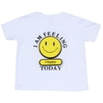 thumbnail image 2 of Eduwear (Unisex) Embroidered "I Am Feeling" Interactive Educational short sleeve T-shirt with Embroidered Velcro Patches (Little Girls, Little Boys), 2 of 5