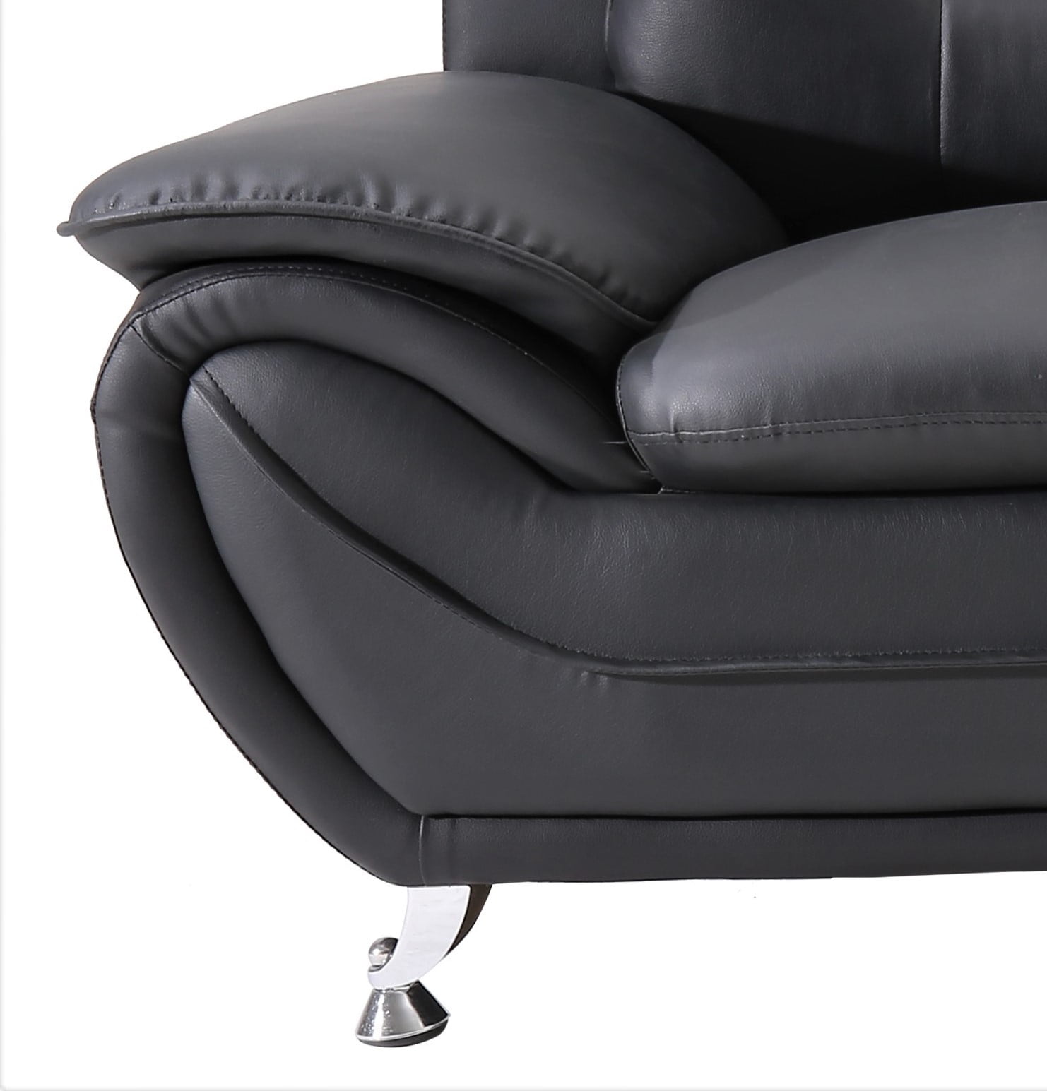 Sanuel 47.3" Wide Faux Leather Club Chair