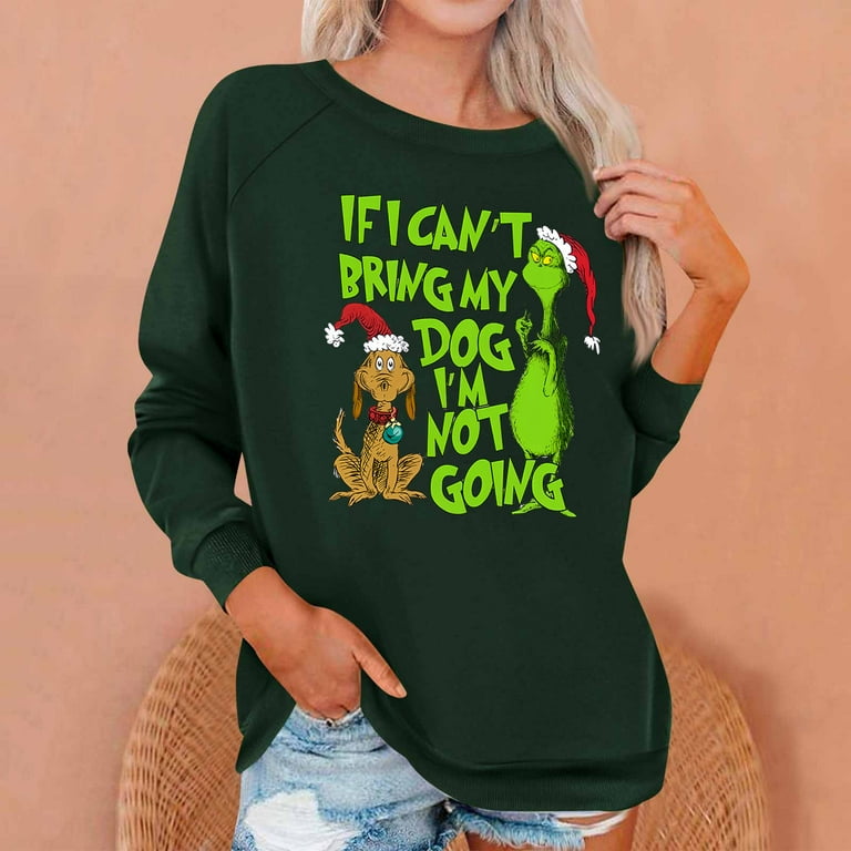 Casual Sweet Santa Claus Sequins Patch O Neck Tops Casual Sweet Santa Claus Sequins Patch O Neck Tops