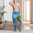 thumbnail image 3 of Cauagu Little Sea Turtles Mens Pajama Pants Sleep & Lounge Pants,PJ Bottoms with Pockets-X-Large, 3 of 7