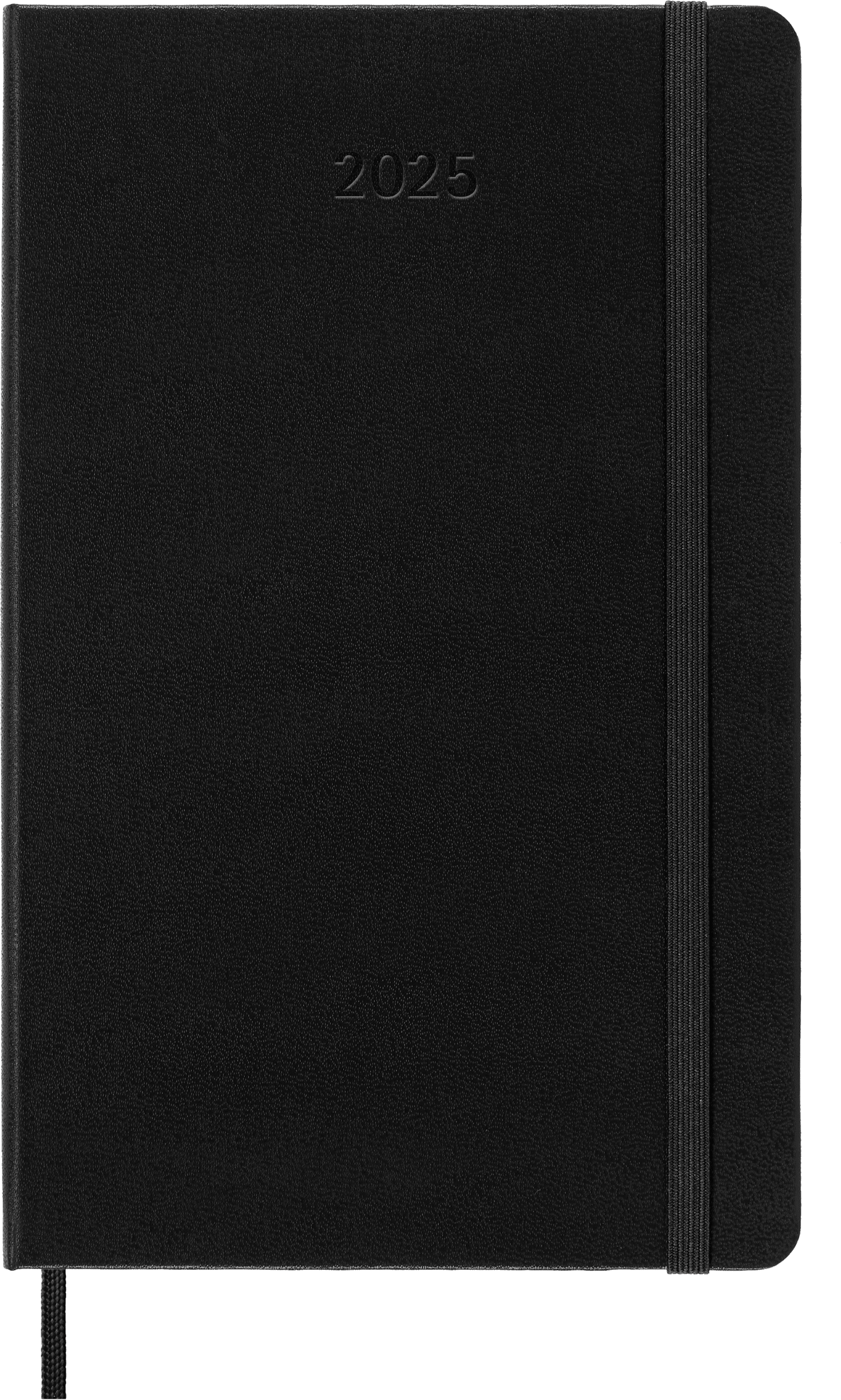 Moleskine Classic 12 Month 2025 Weekly Vertical Planner, Hard Cover, Large (5" x 8.25"), Black, 144 Pages