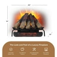 thumbnail image 3 of Modern Ember 25" Electric Log Set with Realistic LED Flames & Crackling Sound – Free-Stack Fireplace Insert, 3 of 7