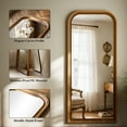 thumbnail image 3 of AUROMIR 69"x28" Arched Full Length Mirror Vintage Decor Mirror Floor Mirror, Antique Gold, 3 of 6