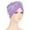Purple, variant on IROINNID Women's Solid Sequins India Muslim Ruffle Head Scarf Head-wear Wraps Turbans Beanie Cap Head-wraps,Pink