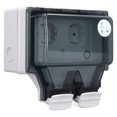 thumbnail image 2 of Waterproof Power Socket, Wear  Wall Electrical Socket Rainproof 16A  Keyhole APP Control Large Angle Open Close EU Plug 110-250V  For Home, 2 of 7