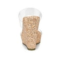 thumbnail image 2 of BLISSFUL STEP Women's Shoes Platform Clear Straps Wedge Heel Sandals Clear-1 9, 2 of 7