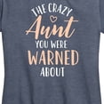 thumbnail image 3 of Instant Message - Crazy Aunt - Women's Short Sleeve Graphic T-Shirt, 3 of 6