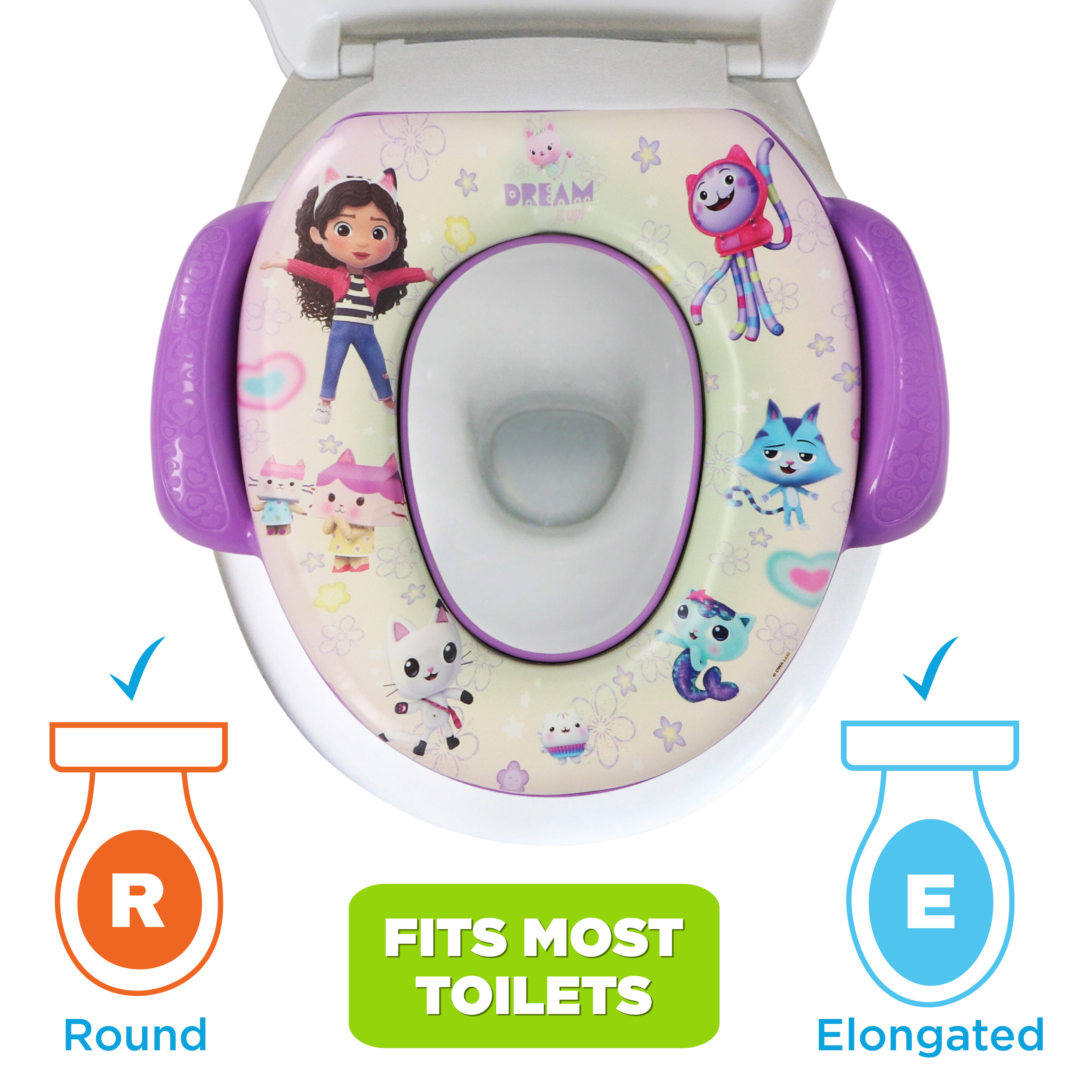 Gabby's Dollhouse Soft Potty Seat for Toddlers - Toilet Training Aid