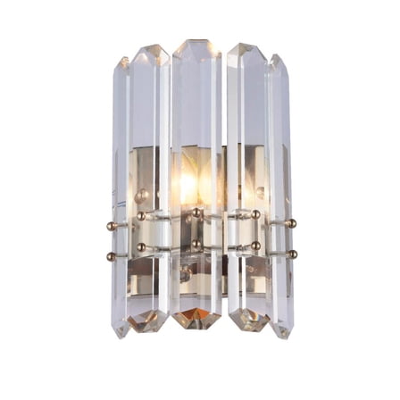 Bethel International Wall Sconce Chrome Metal & Crystal
