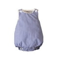 thumbnail image 3 of Toddler One-Piece Bubble Oneises Cotton Sleeveless Button Stripes Jumpsuit Summer Comfy Romper Boys Girls (12 Months, Red), 3 of 9