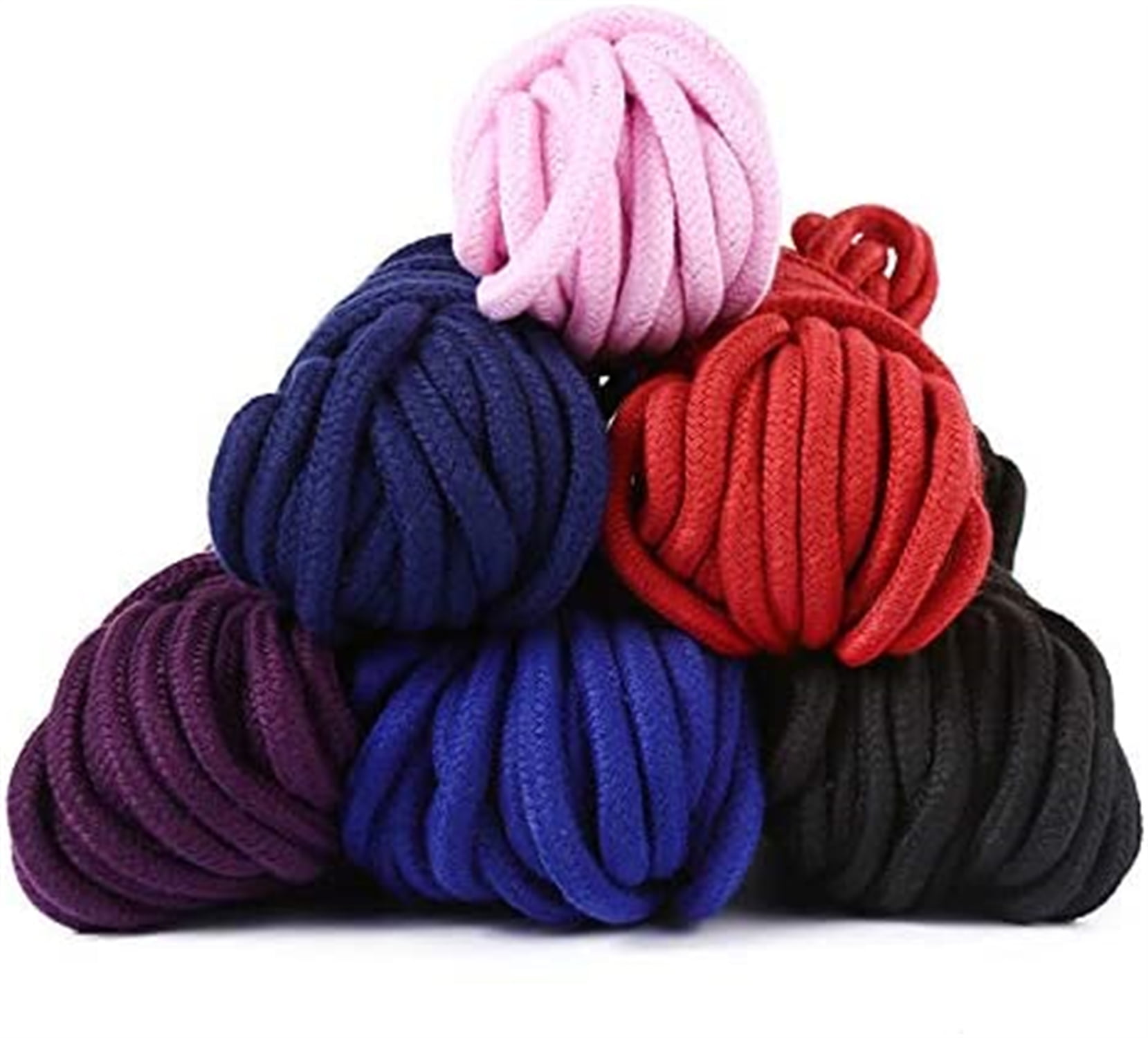 Soft Cotton Rope Extra Long - All Purpose Knot Tying Natural & Durable  Braided Cotton - Pack of 2 x 11m (36 Foot) Black and Red …