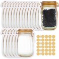 thumbnail image 1 of 20PCS Mason Jar Zipper Bags Mason Jar Bottle Bag Spice Storage Bags Reusable Airtight Seal Storage Bag Fresh Lock Bag Leakproof Food Saver Bag With 24PCS Spice Labels For Herbs Camping Picnic, 1 of 6