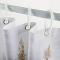 thumbnail image 5 of Rustic Boho Leaves Shower Curtain - Watercolor Tan Cream Pampas Grass, Vintage Beige Botanical Flower on Wooden Plank Fabric, 72x72 Inch, Perfect for Chic Farmhouse Floral Bath Decor, 5 of 6
