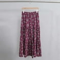 thumbnail image 3 of Mgmyaa Skirts for Women Elastic Waist Flowing Long Skirt Lounge Skirt Floral Maxi Skirt, 3 of 3