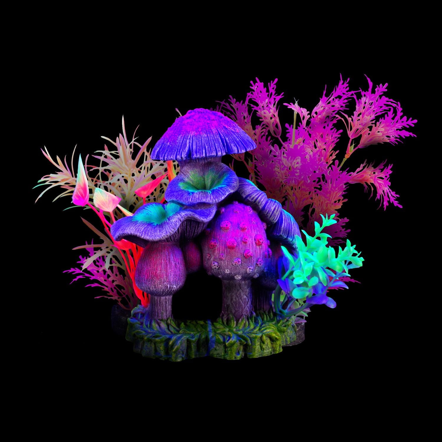 Ornement iGlo Marina, maison en champignons avec plantes Grand