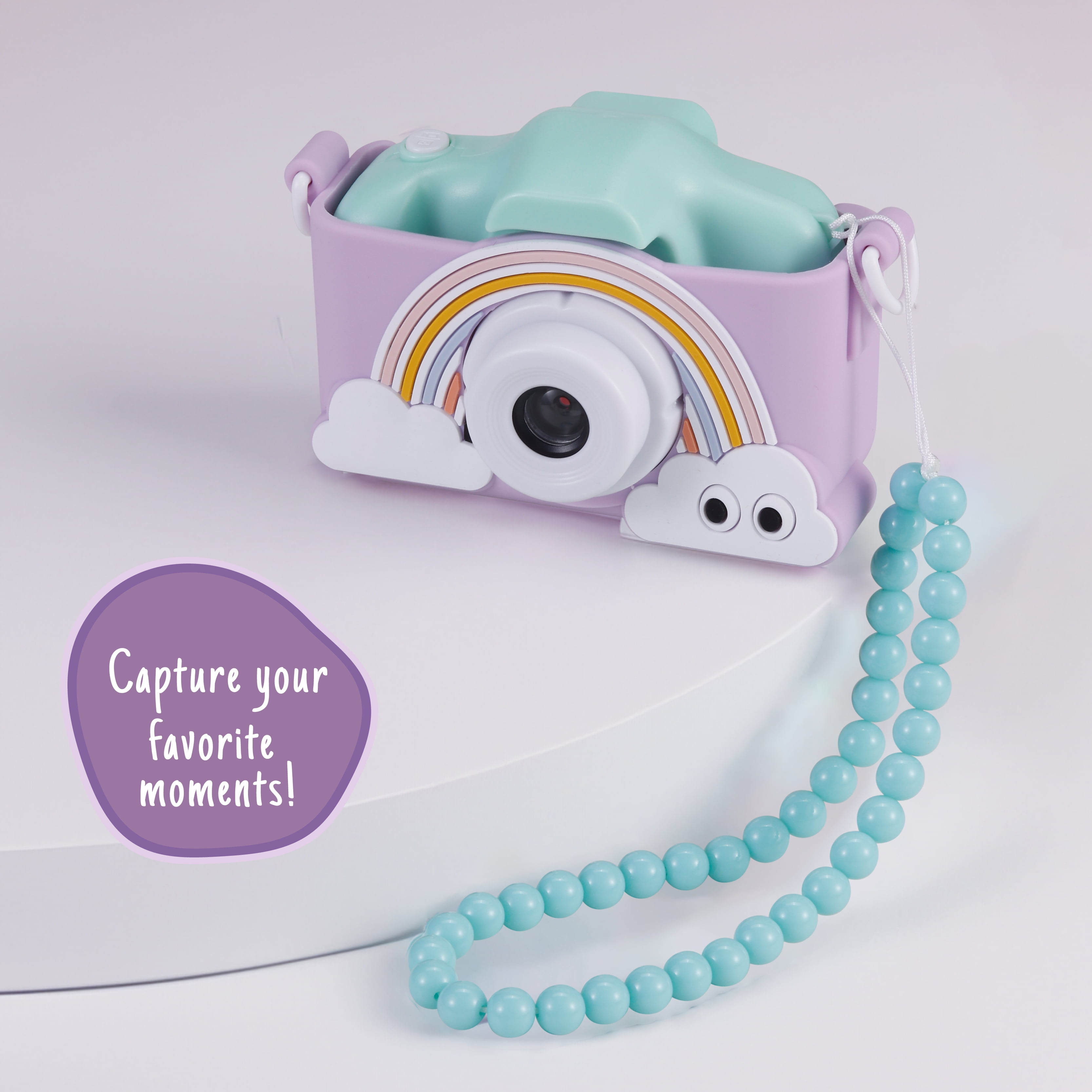 Vivitar Kidzcam Camera for Kids, Rainbow Camera with 1080p Video and Games, Purple