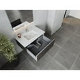 thumbnail image 2 of Legno 36" Carbon Oak Bathroom Vanity with Matte White VIVA Stone Solid Surface Countertop, 2 of 4