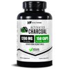 HealthFare Activated Charcoal Pills 1200mg | 150 Vegan Capsules | Organic Coconut-Sourced | Detox & Digestive Balance | Non-GMO, Gluten-Free | Made in USA