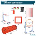 thumbnail image 3 of Dog Agile Hurdle Cone Set - 12 Cones & 6 Agile Rods Combo, 4-Height Adjustable Dog Training Equipment, PVC Durable Material, Stackable Design, Includes Storage Bag, 3 of 9