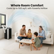 Whynter 14,000 BTU Dual Hose Portable AC, Dehumidifier, Fan & Activated Carbon Filter, 500 Sq Ft