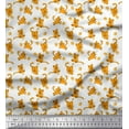 thumbnail image 1 of Soimoi Poly Georgette Fabric Wool & Cat Animal Printed Fabric 1 Yard 52 Inch Wide, 1 of 1