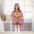 thumbnail image 7 of FORMRS Wearable Blanket Hoodie with Sleeves for Kids Cozy Flannel Sweatshirt, Cute Doughnuts Pattern, 7 of 7