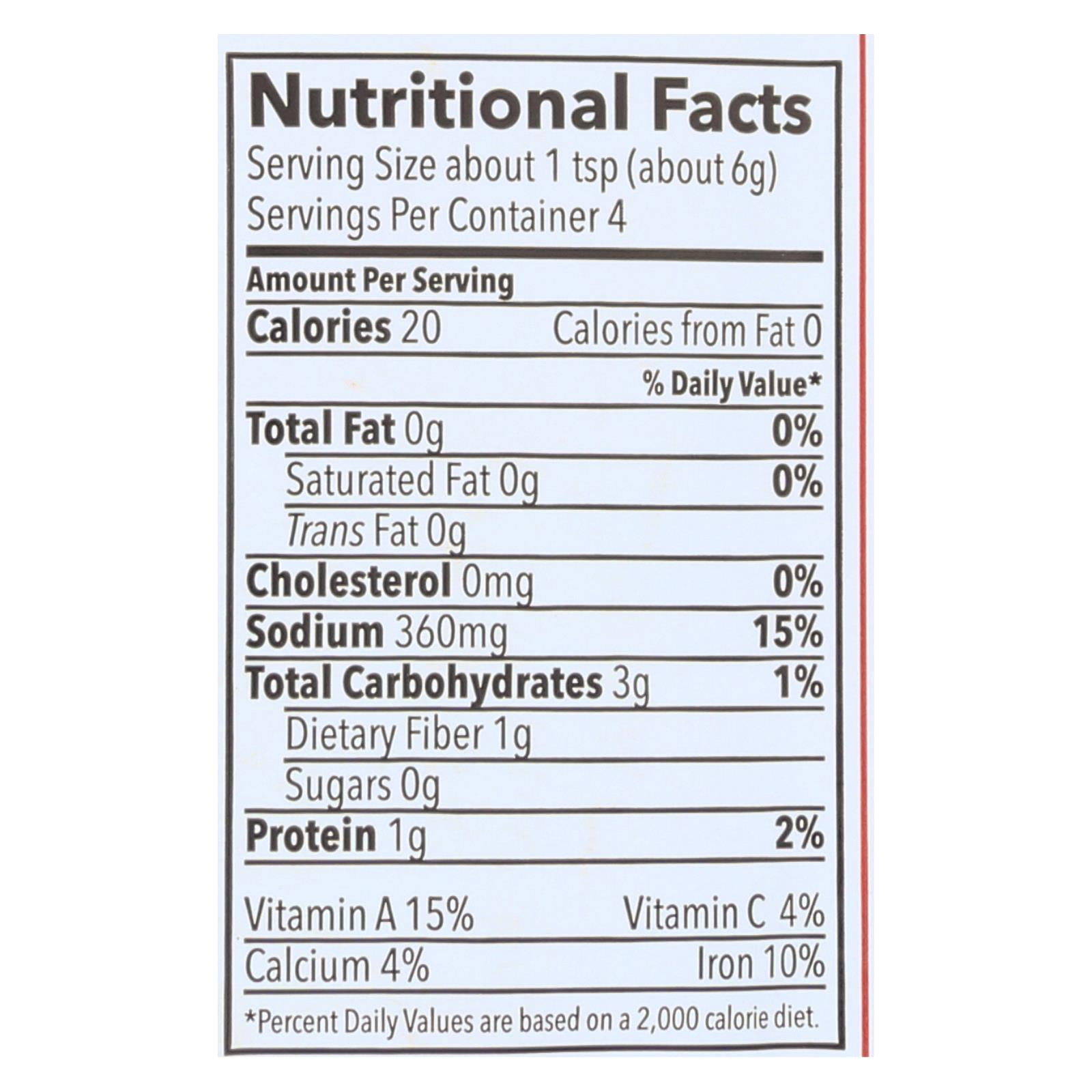 Riega Foods Seasoning - Organic - Taco - No. 4 - .9 (Case of 8 )