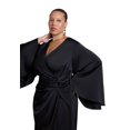 thumbnail image 4 of ELOQUII Women's Plus Size Flare Sleeve Satin Maxi Dress, 4 of 4