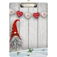 thumbnail image 1 of FMSHPON Christmas Snow Gnome Farmhouse Heart Clipboard Hardboard Wood Nursing Clip Board and Pull for Standard A4 Letter 13x9 inches, 1 of 5