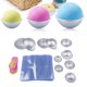 thumbnail image 3 of Molde de Bombas de Baño Semicirculares de Aluminio de 5 Juegos con 1 Tapadora Y Bolsa de Envoltura de 200 Piezas DIY Jabones Caseros, Velas Y Molde Pa Baoblaze Molde de bombas de baño, 3 of 8