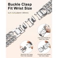 thumbnail image 5 of Wearlizer Stainless Steel Chain Watch Band Compatible with Apple Watch Bands Women Interlocking Ring Design Adjustable Bracelet for 38/40/41/42/44/45/46/49mm, 5 of 6