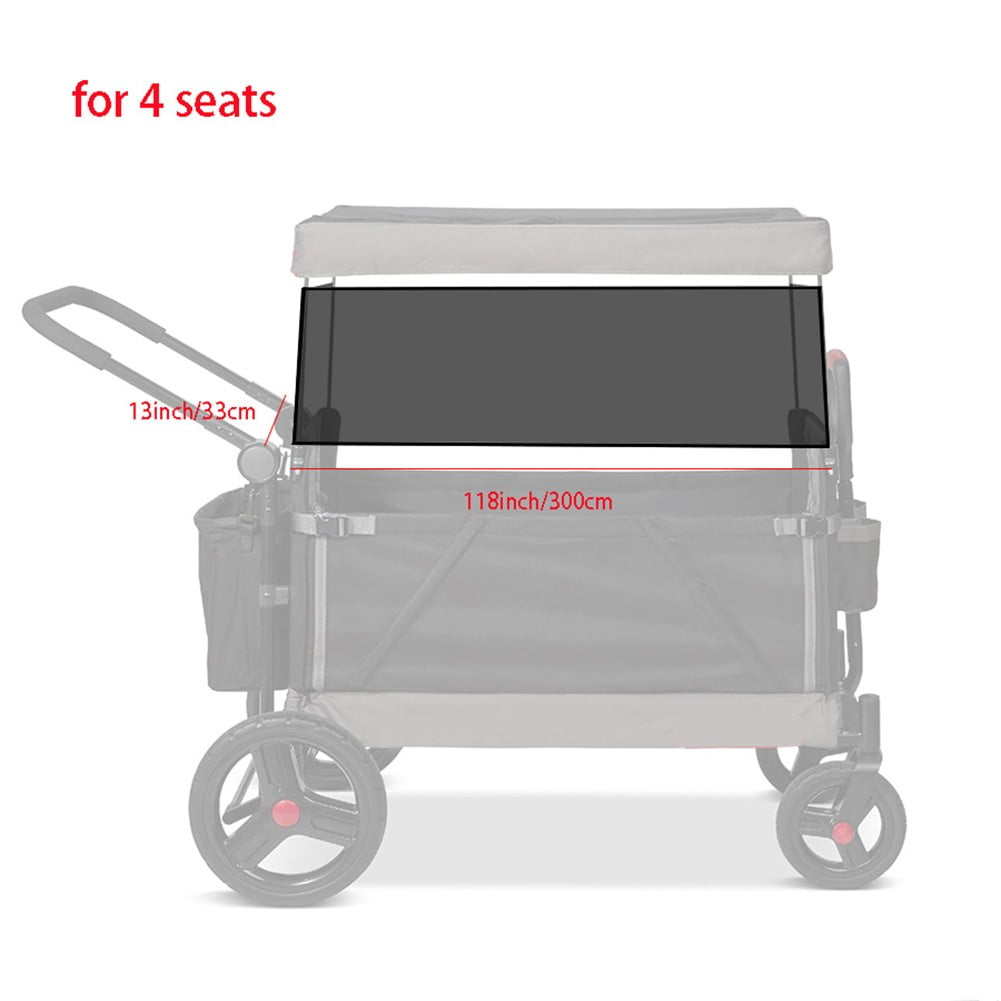 Camping Wagon Stroller Sunshade Net Breathable Canopy Adjustable Wagon Cover