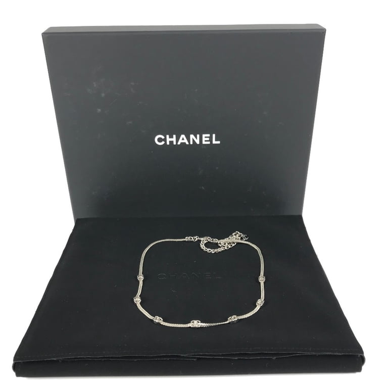 Pre-Owned CHANEL ABE254 A 24B CC Coco Mark Logo Choker Necklace
