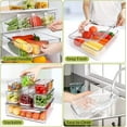 thumbnail image 5 of 10 Pack Refrigerator Pantry Organizer Bins, Stackable Fridge Organizer Bins with Lids, Clear Plastic Food Storage Bins for Kitchen, Countertops, Cabinets, Fridge, Drinks, Fruits, Vegetable, Cereals, 5 of 7