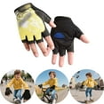 thumbnail image 2 of FYDUU Toddler Kids Bike Gloves Outdoor Sports Cycling Gloves Kids Half Finger Fingerless Workout Gloves Breathable Adorable Halloween 4-6 Years, 2 of 3