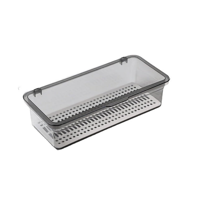 Organizador de cajones transparente, 2 uds., Ideal para organizar cajones de cocina, oficina, escritorio, cubiertos, utensilios de cocina, baños de cosméticos