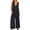 Black, variant on Plus Siz Jumpsuits for Women Casual Jumpers Summer Rompers Sleeveless Loose Wide Leg Overalls with Pockets S-3XL