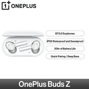 OnePlus Buds Z Wireless Earphones 20H Long Endurance/Bass Boost/Water and Sweat Resistant/Low Latency BT Earbuds Sports Music Headset Compatible with all BT Devices