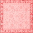 thumbnail image 1 of Ahgly Company Indoor Square Abstract Red Modern Area Rugs, 4' Square, 1 of 4