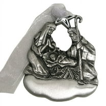 Genuine Pewter Nativity Scene Ornament