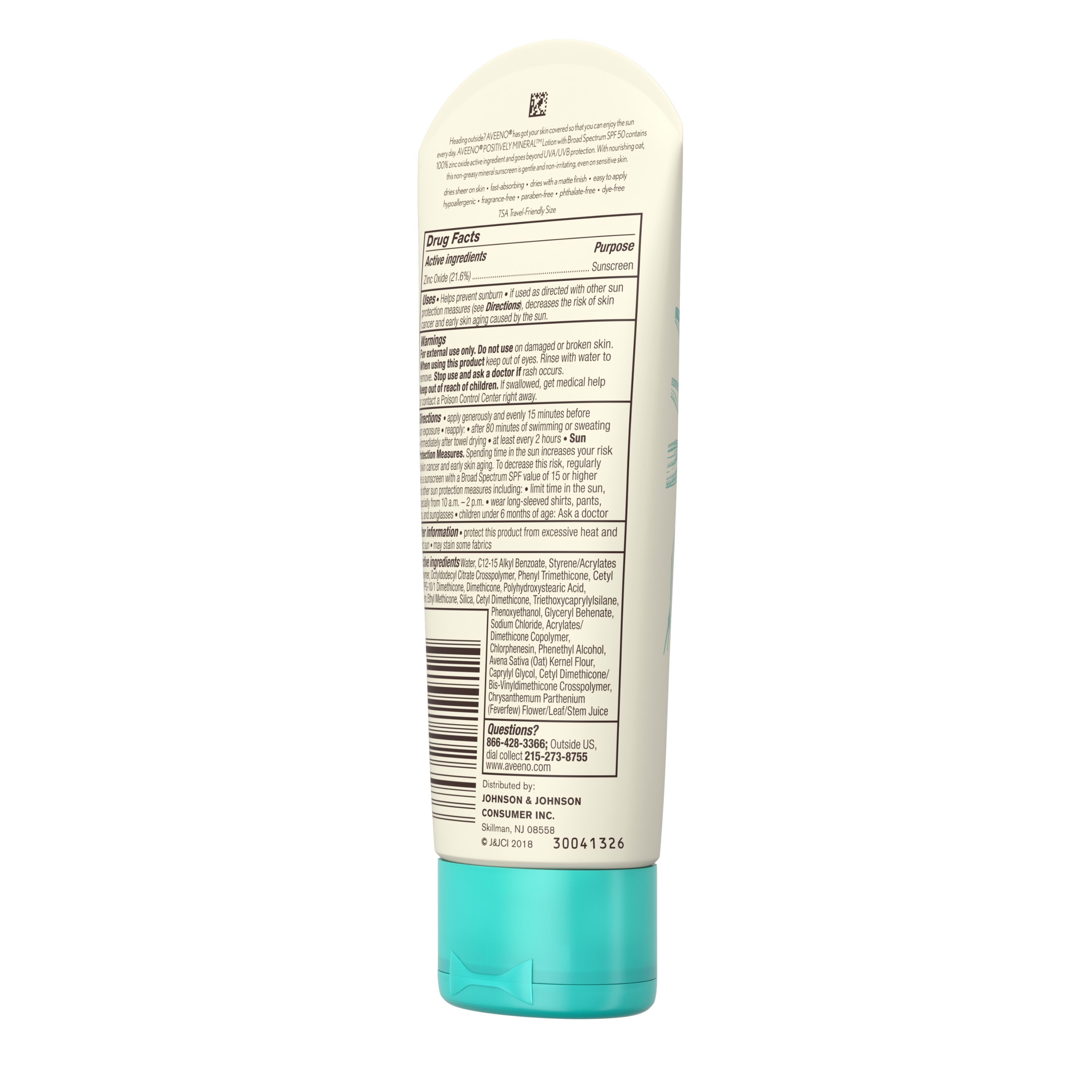 Aveeno Positively Mineral Sensitive Sunscreen Lotion SPF 50, 3 fl. oz - image 16 of 16
