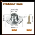 thumbnail image 2 of 12Pack Round Base T-Nuts, M10 3 Holes Iron Plate Nut, 8.2mm Height, Silver, 2 of 7